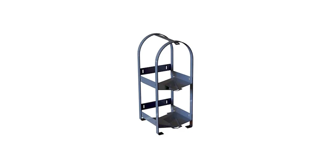 02N937KP – MASTERACK Van Storage System Refrigerant Tank Rack, Bolts To Floor Holds Two 30 Pound Tank